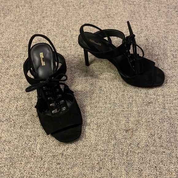 Diane Von Furstenberg Arabella Suede Lace up Heels - Picture 3 of 9